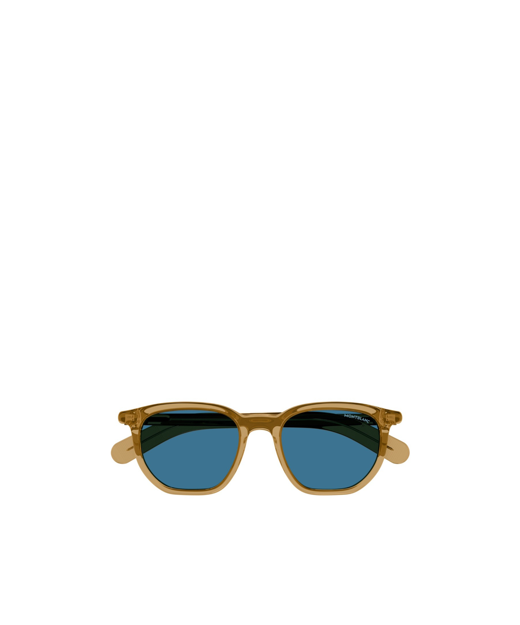 Montblanc Geometric-frame Sunglasses In Blue