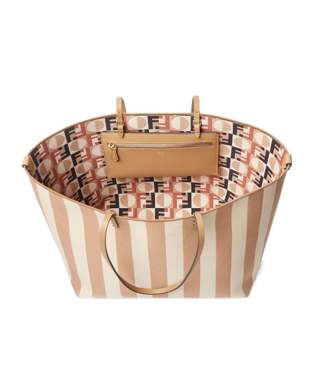 Fendi "roll" Shoulder Bag In Brown