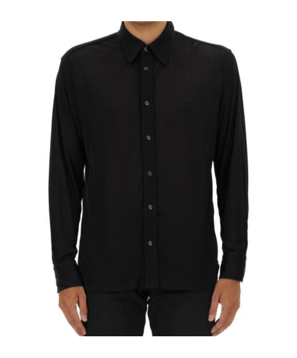 Tom Ford Lightweight Lyocell Slim-fit Shirt In Black