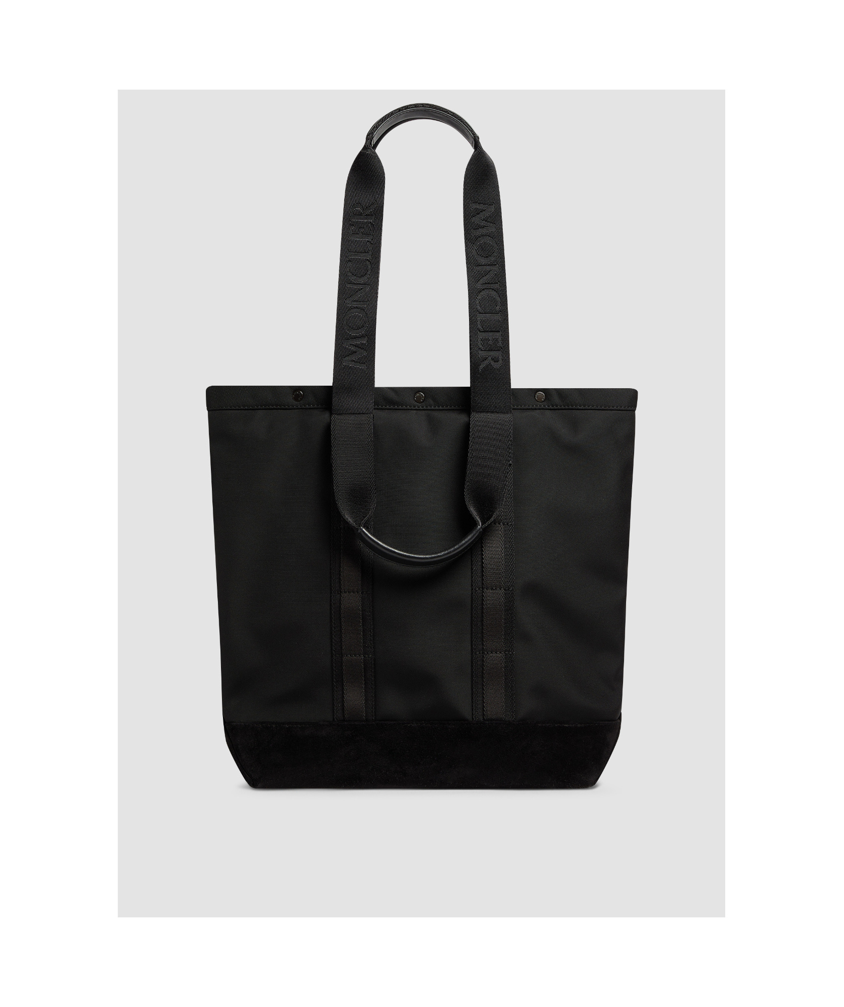 Moncler Zippered Handbag In Black