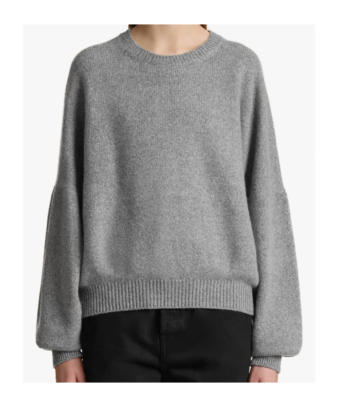 Khaite Margaux Cashmere Crewneck Sweater In Gray