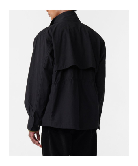 Studio Nicholson Elasticated-waist Multi-pocket Jacket In Black