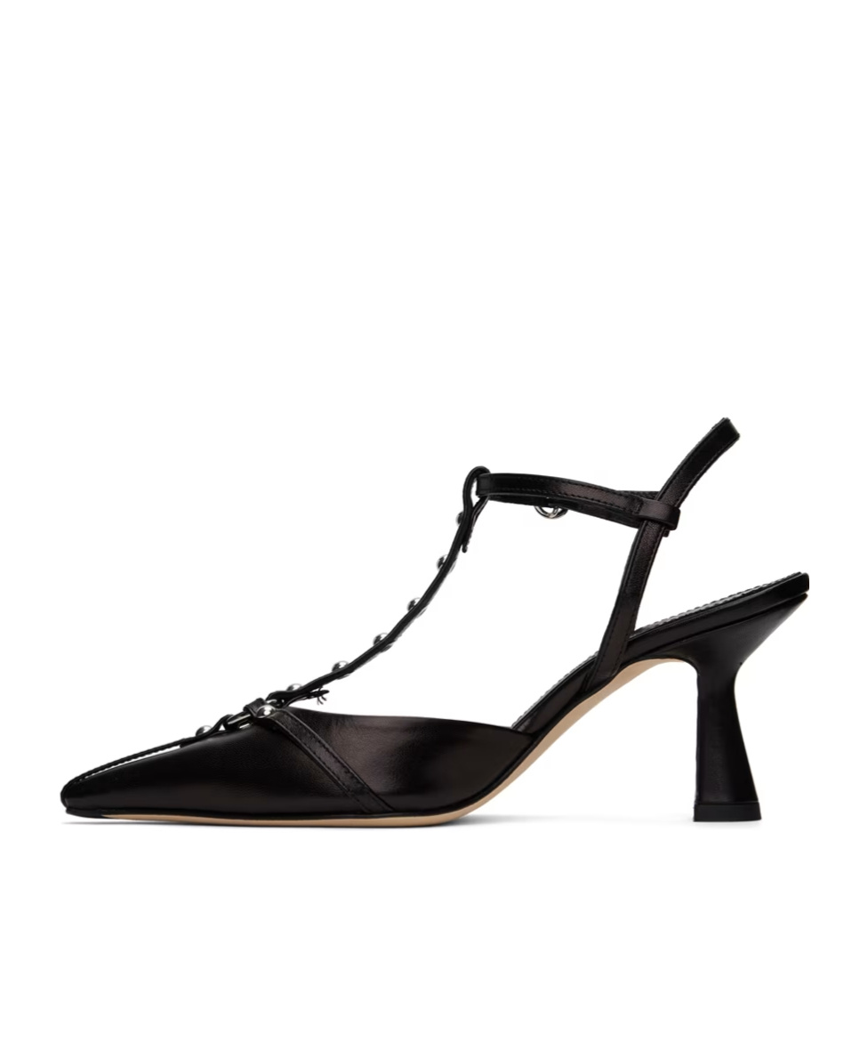 Aeyde Black Saskia Heels In Black