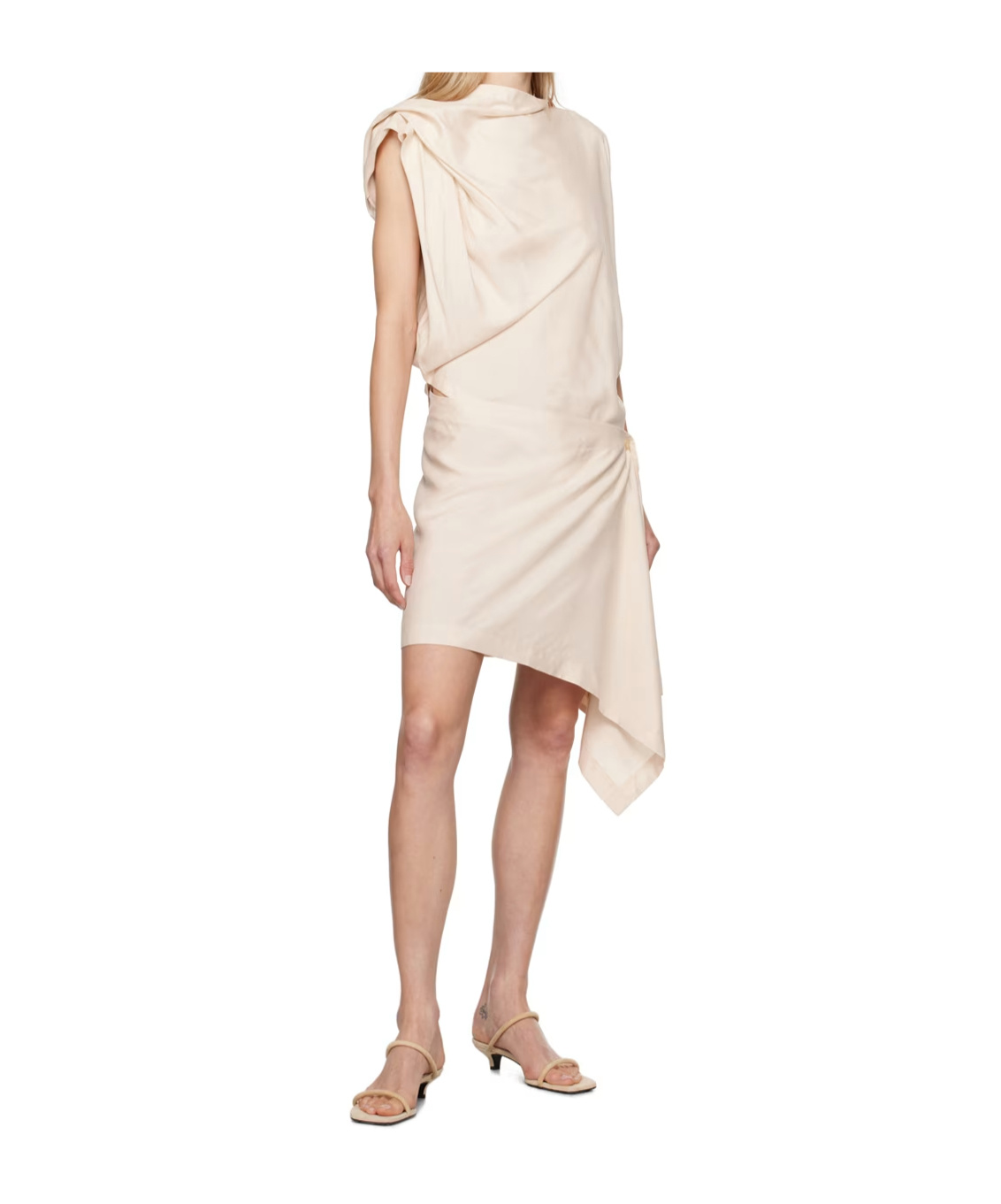 Issey Miyake Enclothe Irregular Pleated T-shirt In White