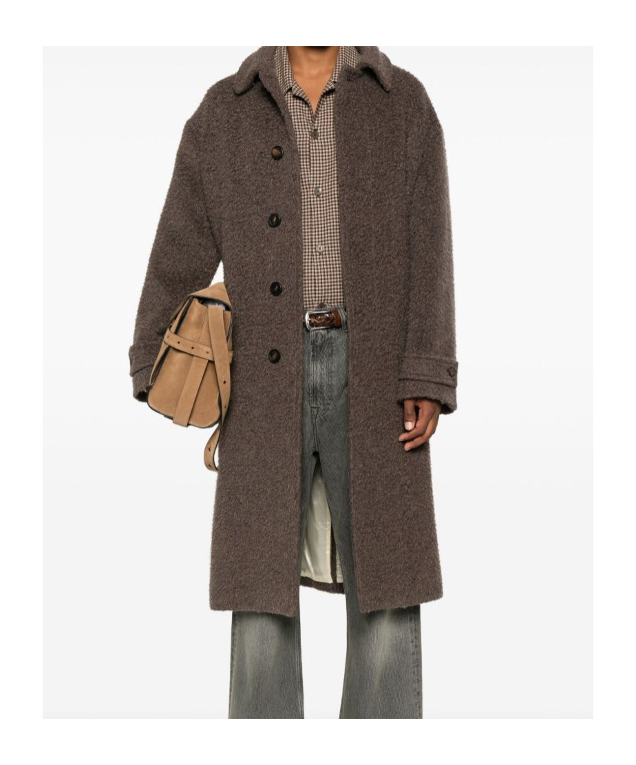 Golden Goose Buttoned Pocket Coat In Brown