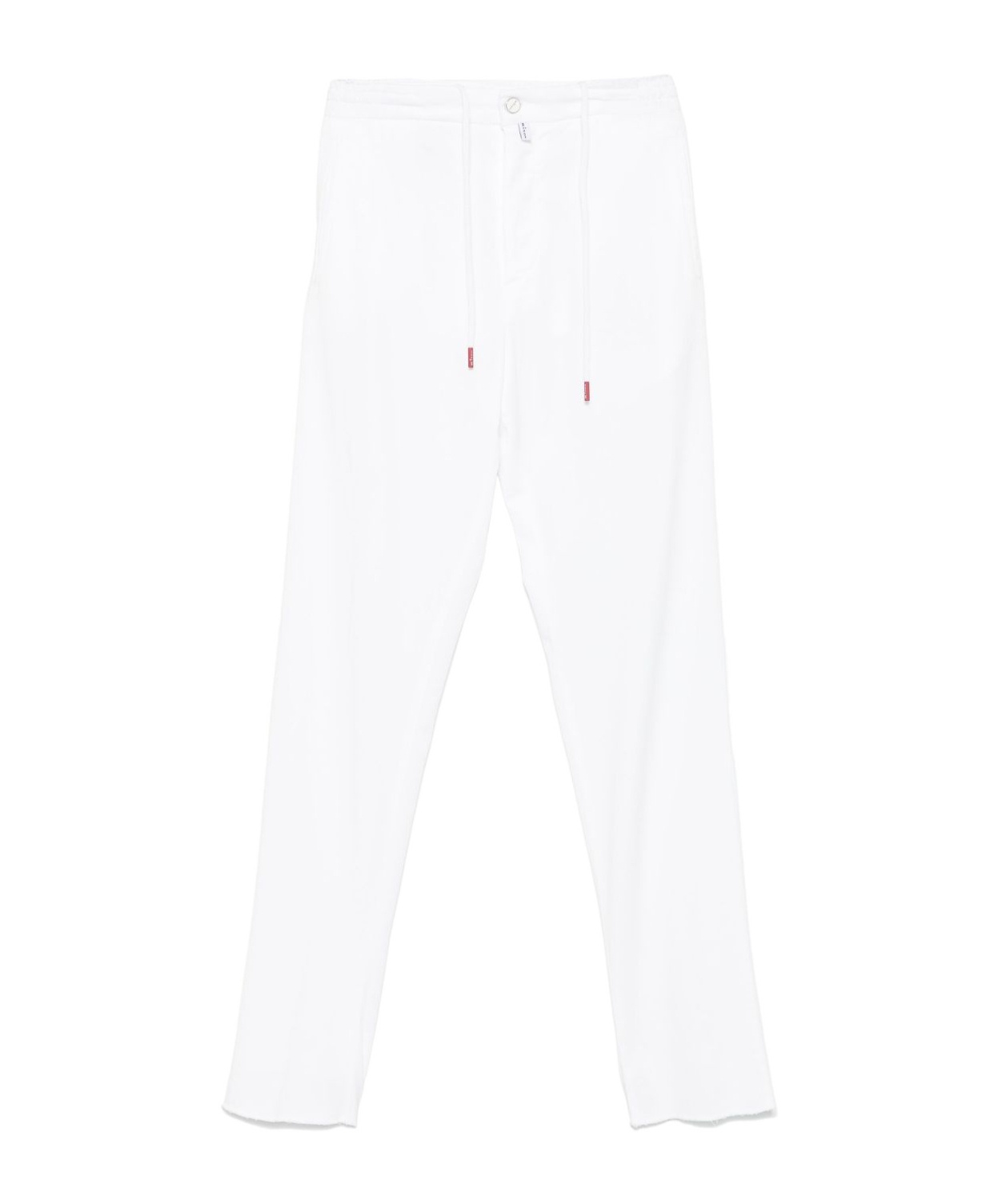 Kiton Drawstring Casual Pants In White