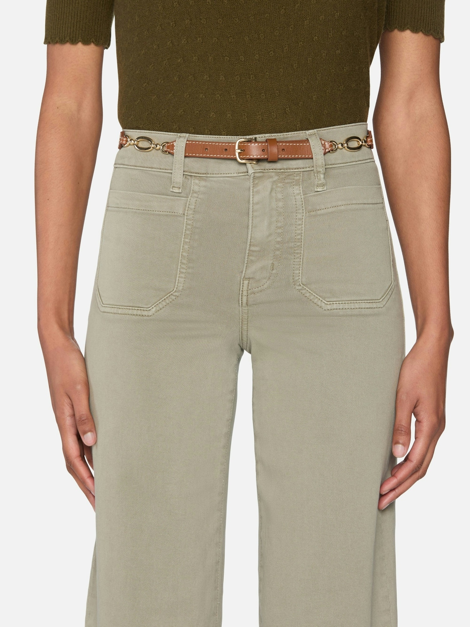 Frame High-waisted Wide-leg Jeans In Brown