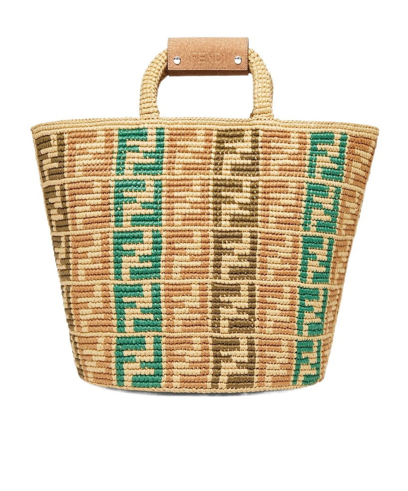 Fendi Ff Logo Handbag In Nude