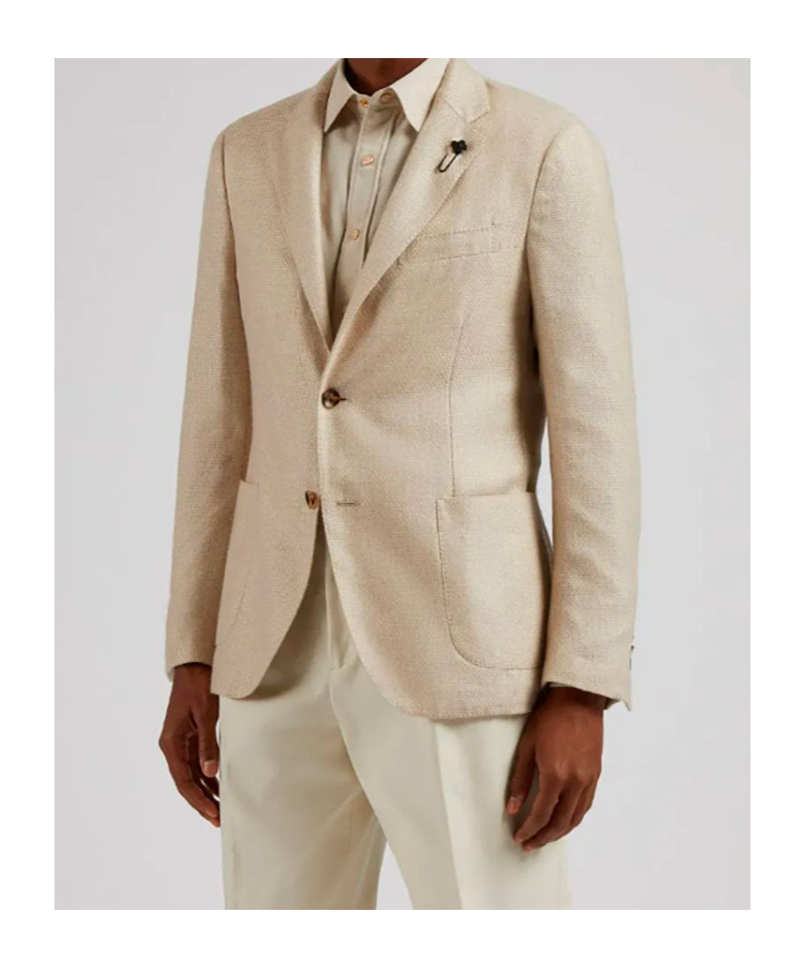Lardini Single-breasted Blazer In Neutral