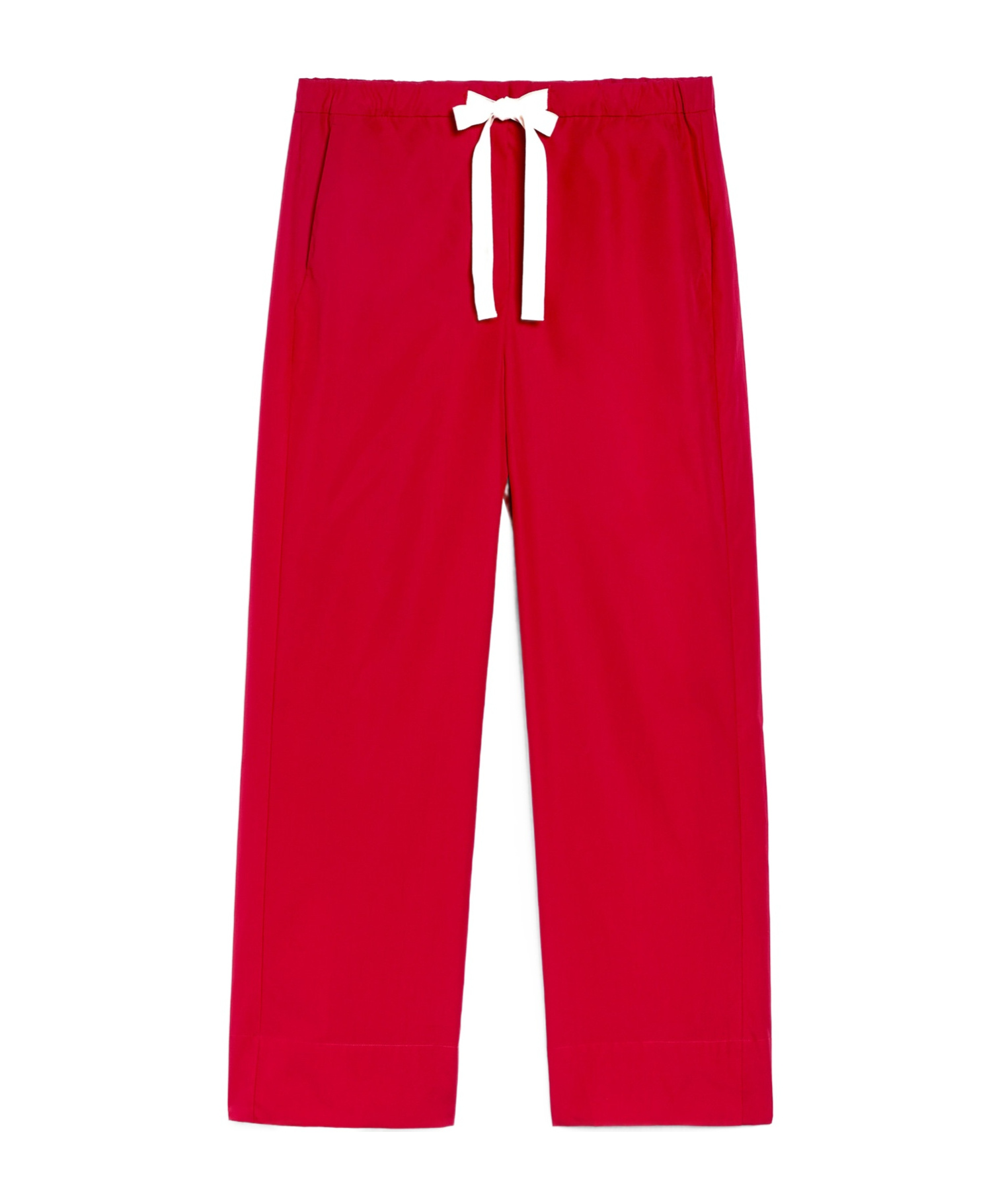 Max Mara Pantalone A Coulisse In Popeline In Red