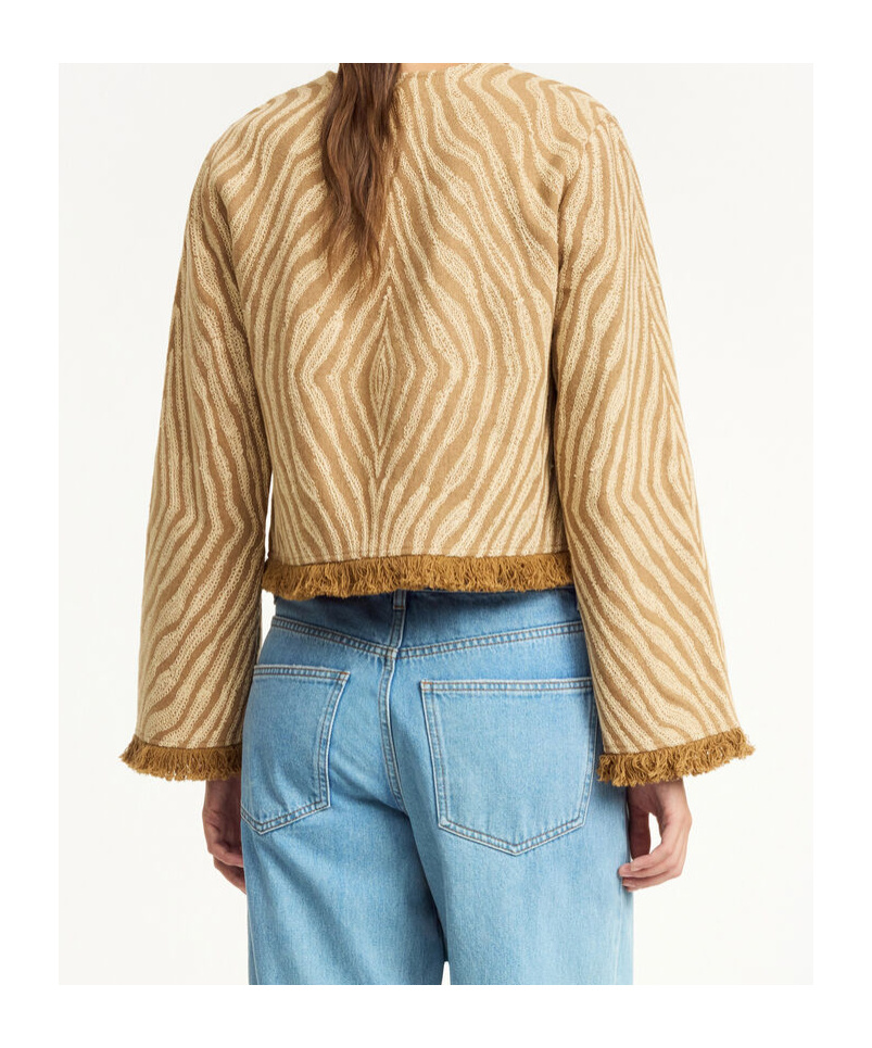 Shop By Malene Birger Zebra-print Jacket In Nude