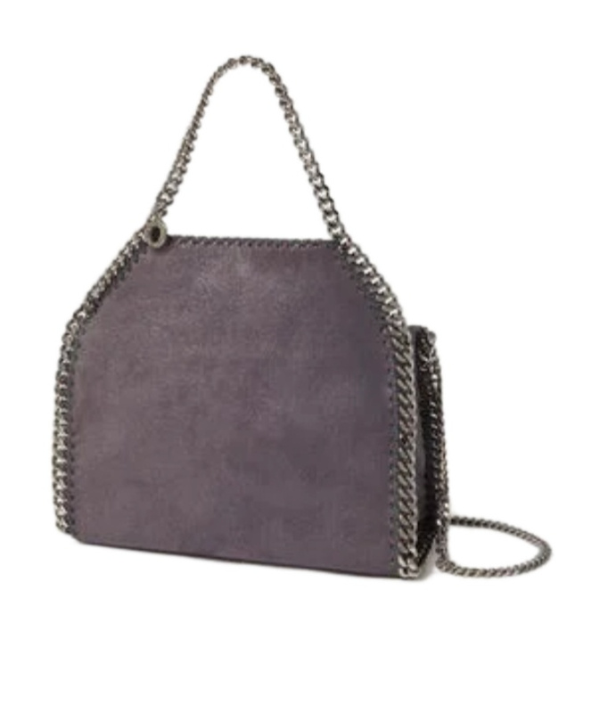 Stella Mccartney Falabella Textured Shoulder Bag In Purple