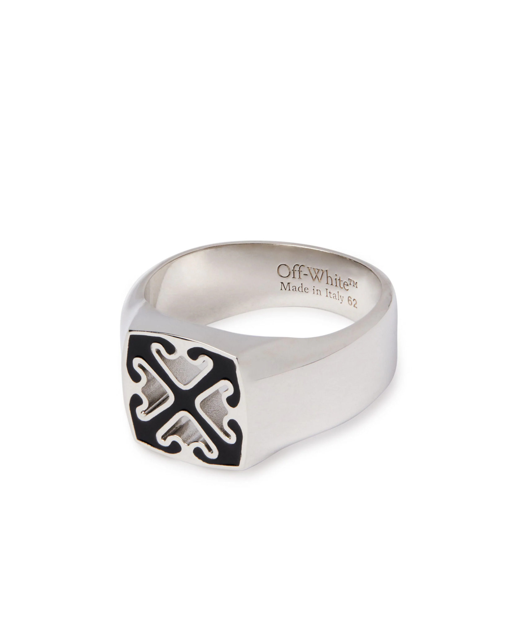 Off-white Arrow-motif Brass Ring In White