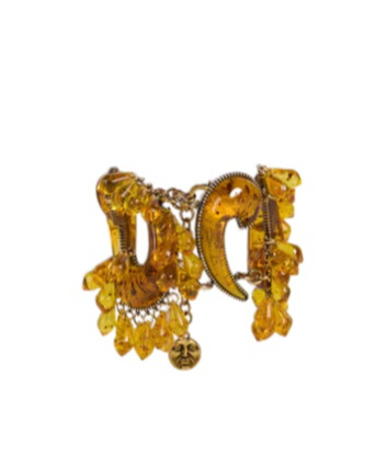 Etro Paisley Bracelet With Droplets In Gold