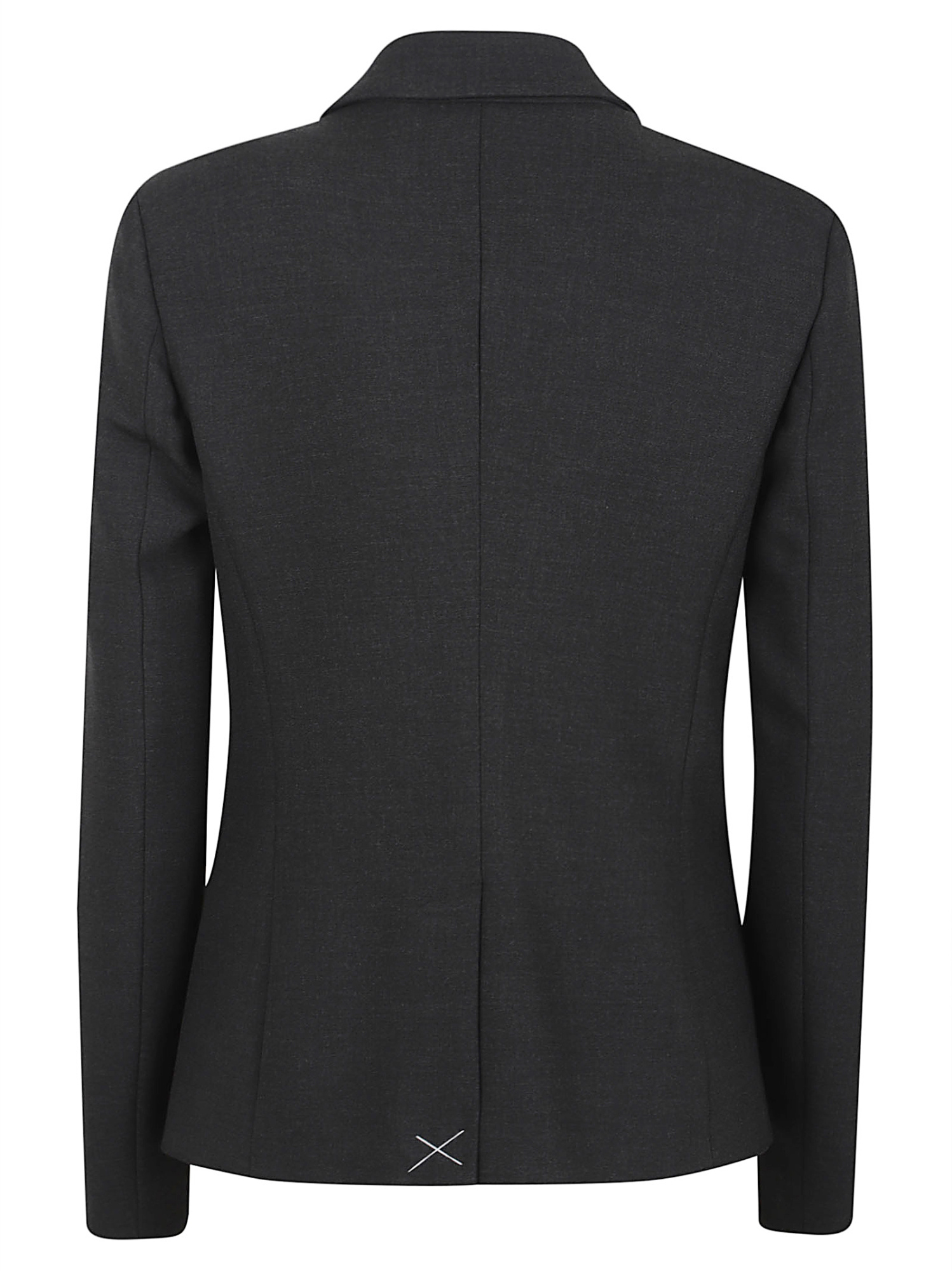 Peserico Single-breasted Pointed Lapel Suit Jacket In Black