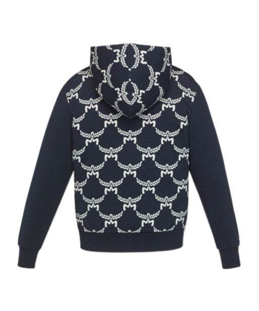 Mcm Cotton Sweatshirt Hood Graphic Print In Black