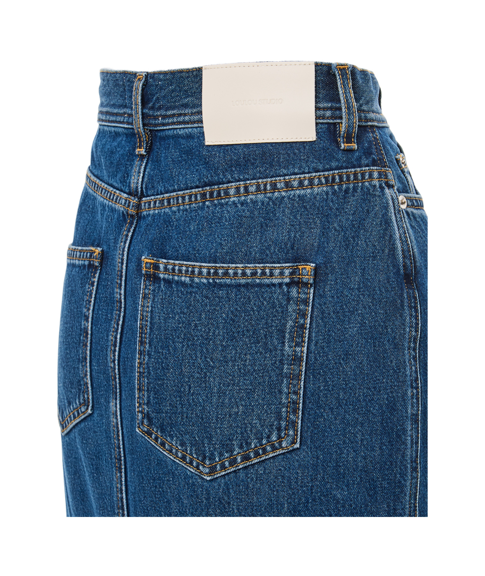 Shop Loulou Studio Rona Midi Skirt In Blue