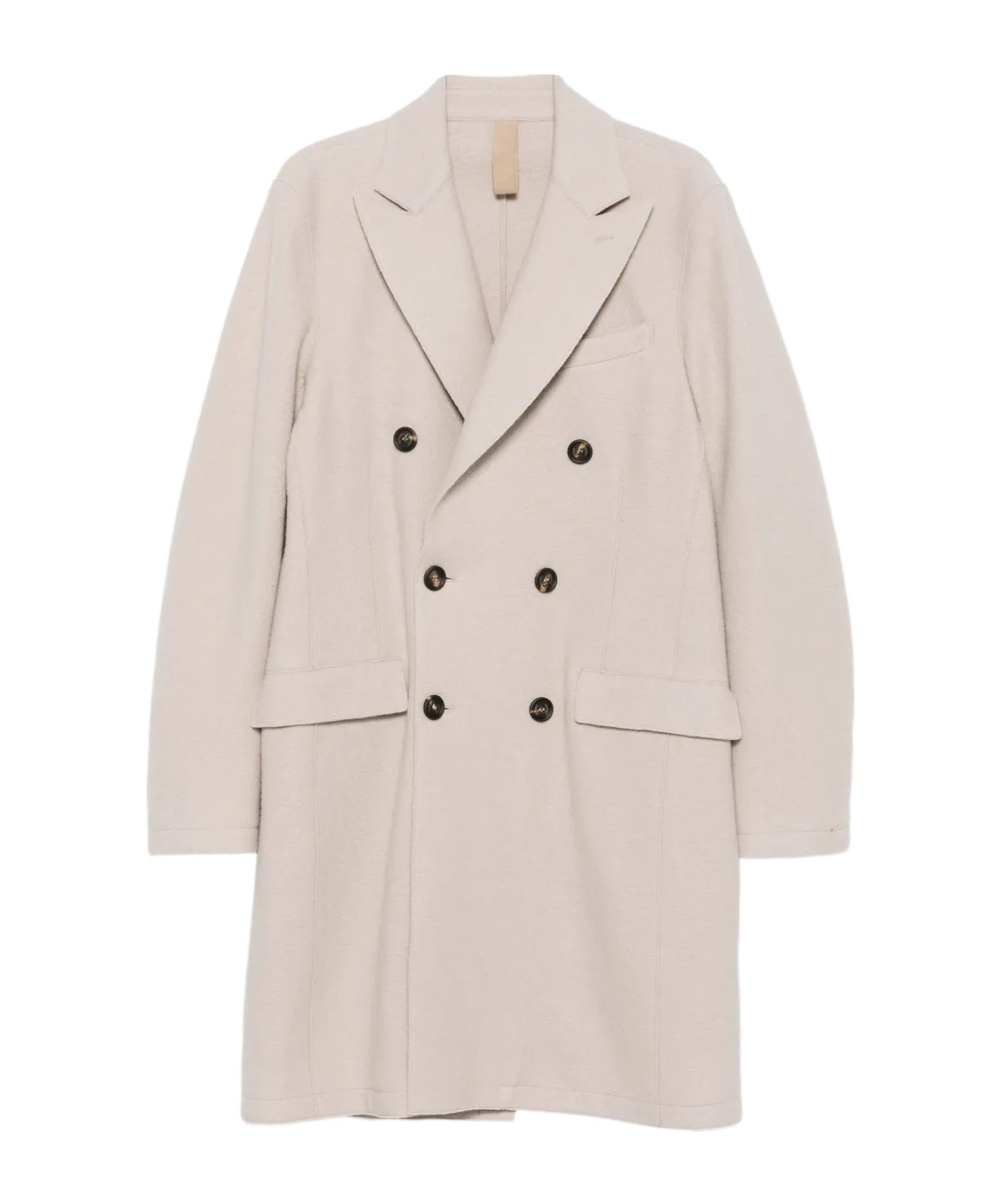 Eleventy Double-breasted Long-sleeve Coat In Neutral