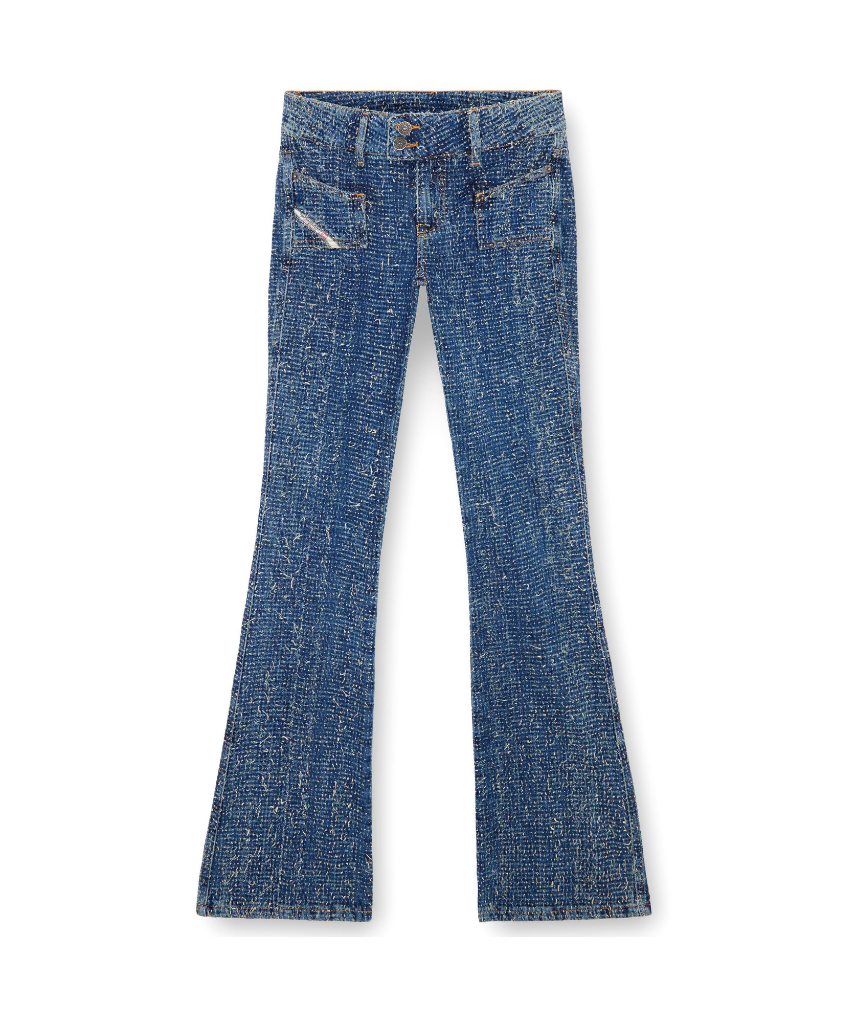 Diesel D-ebush Low-rise Flared Jeans In Blue