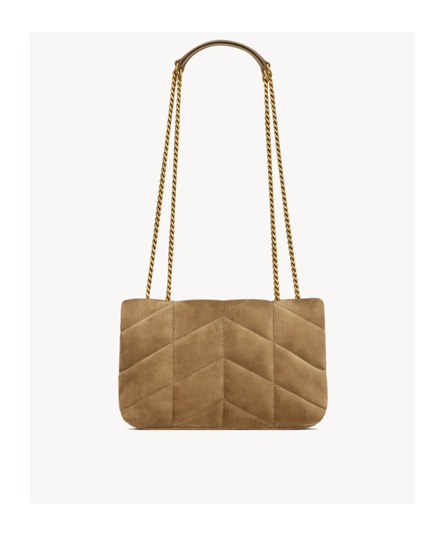 Saint Laurent Toy Puffer Logo Shoulder Bag In Brown