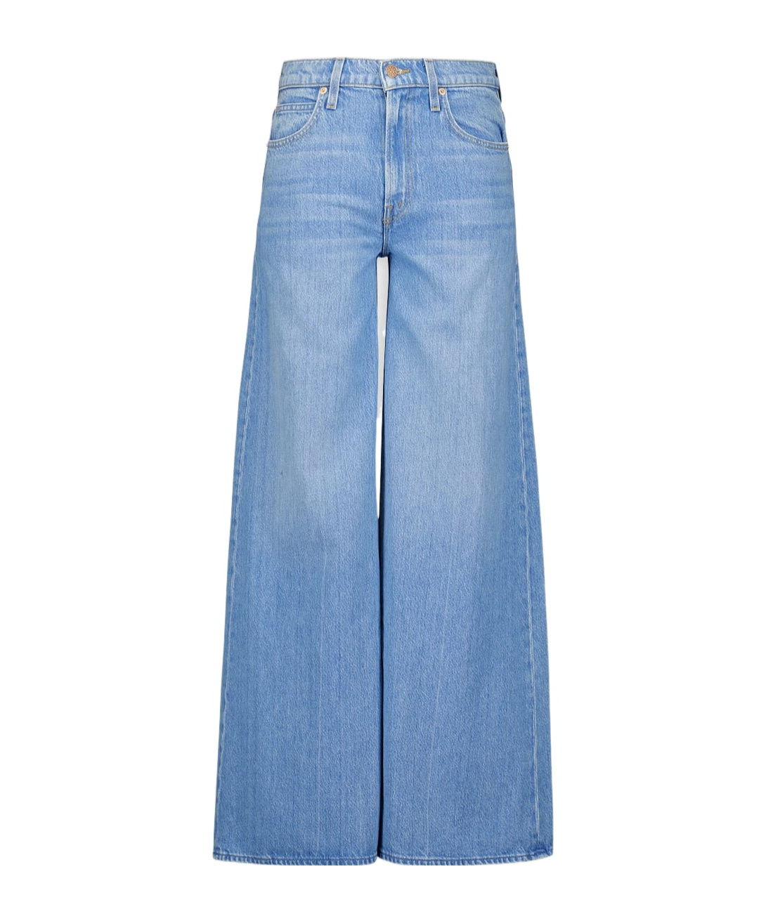 Mother Slung Sugar Cone Sneak Low-rise Flared Jeans In Blue