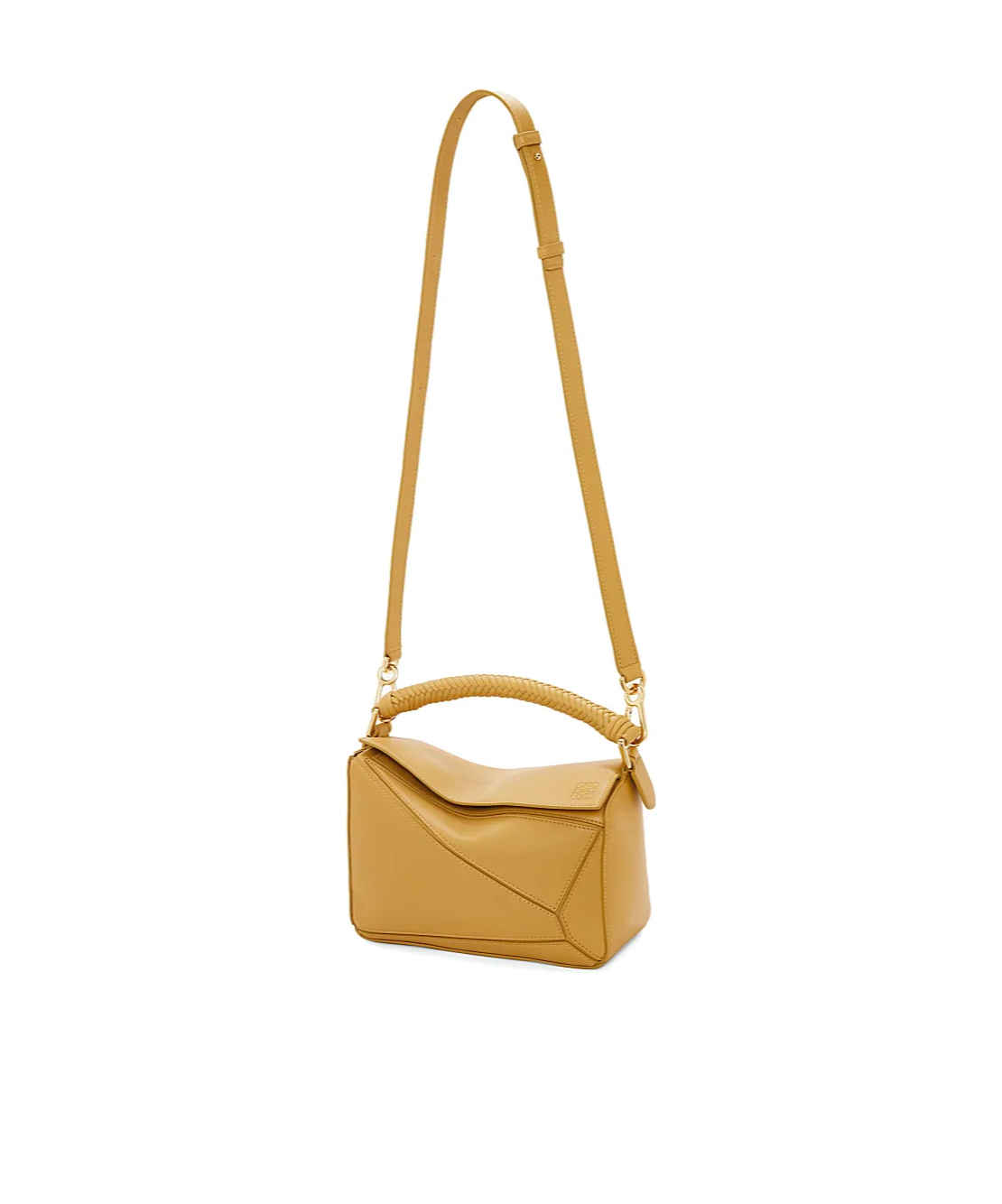 Loewe Small Leather Puzzle Top-handle Bag In Brown
