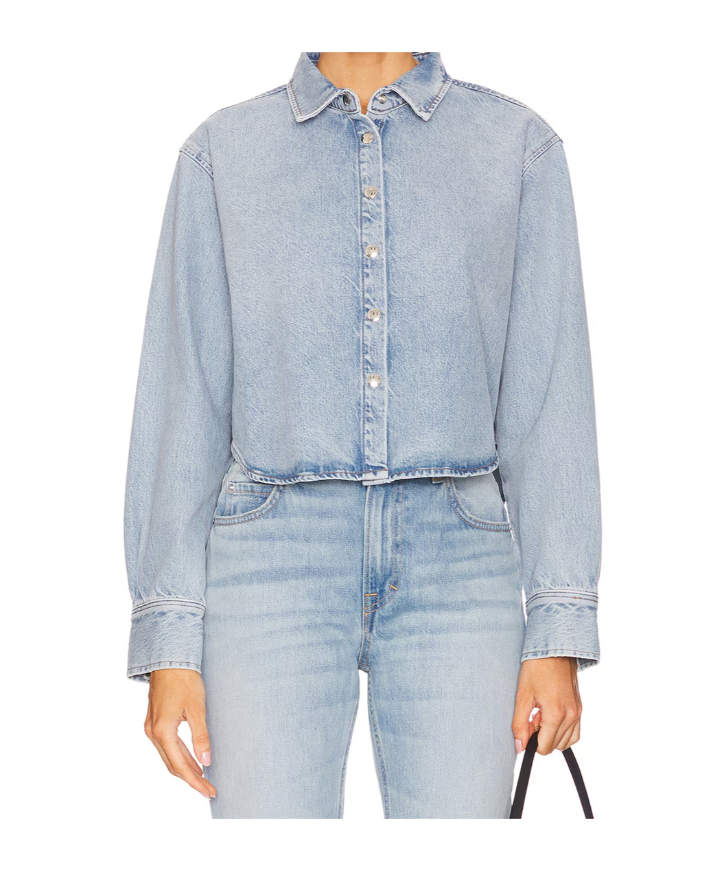 Frame Denim Shirt In Gray