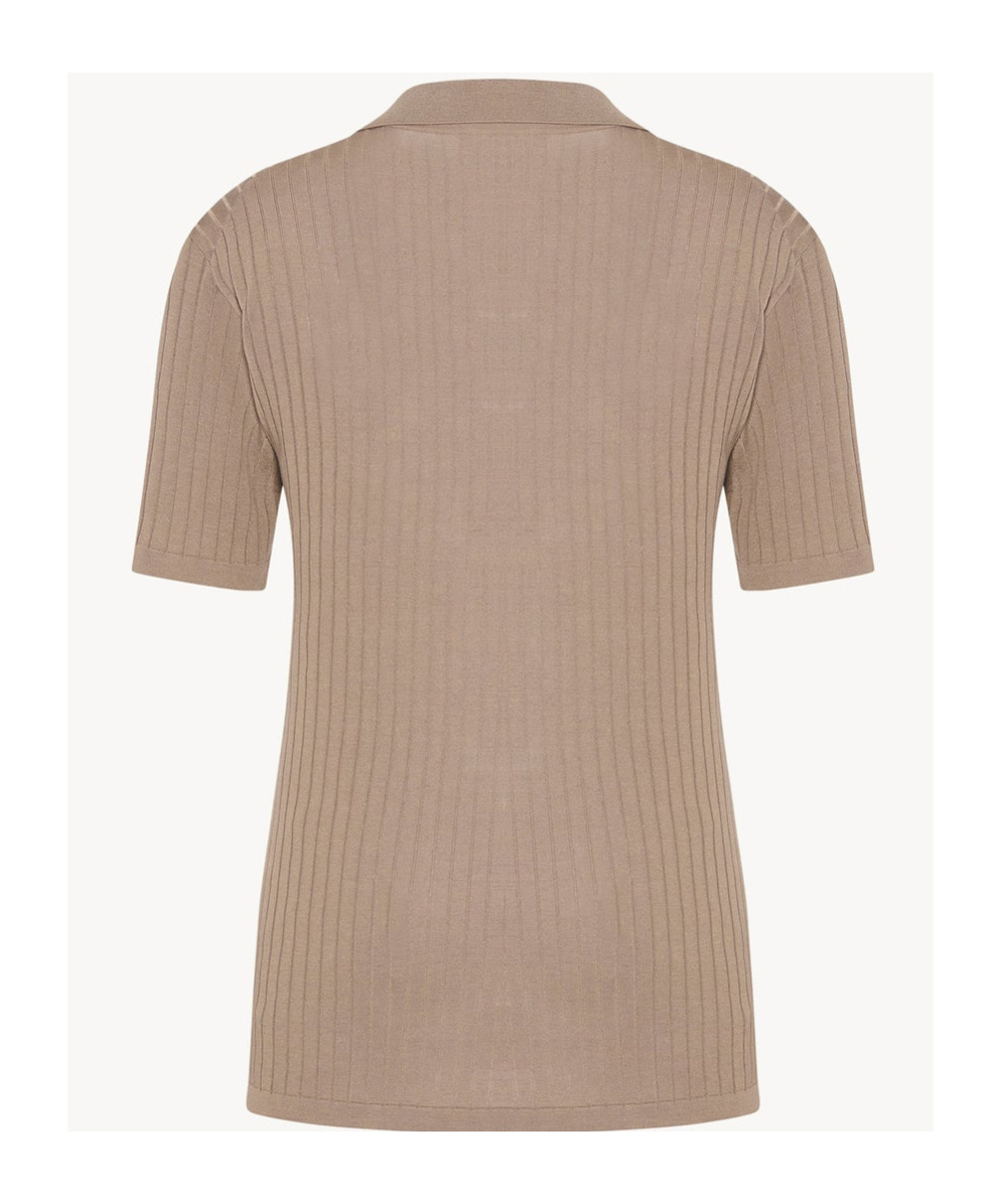 The Row Ribbed Knit Collar Top