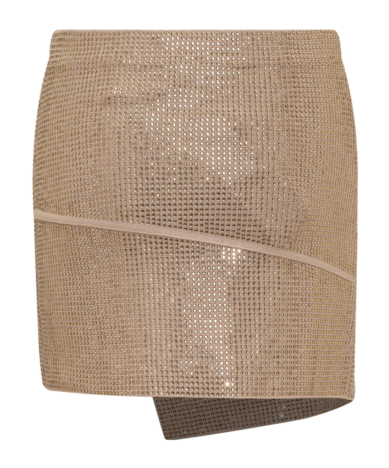 Andreädamo Andreādamo Sequin Knit Skirt In Gold