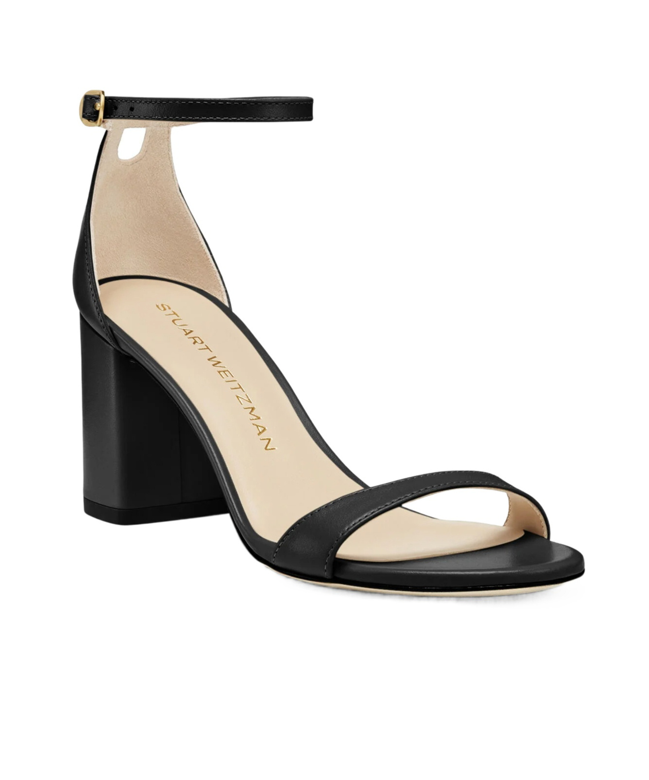 Stuart Weitzman 75mm Suede Sandals In Black