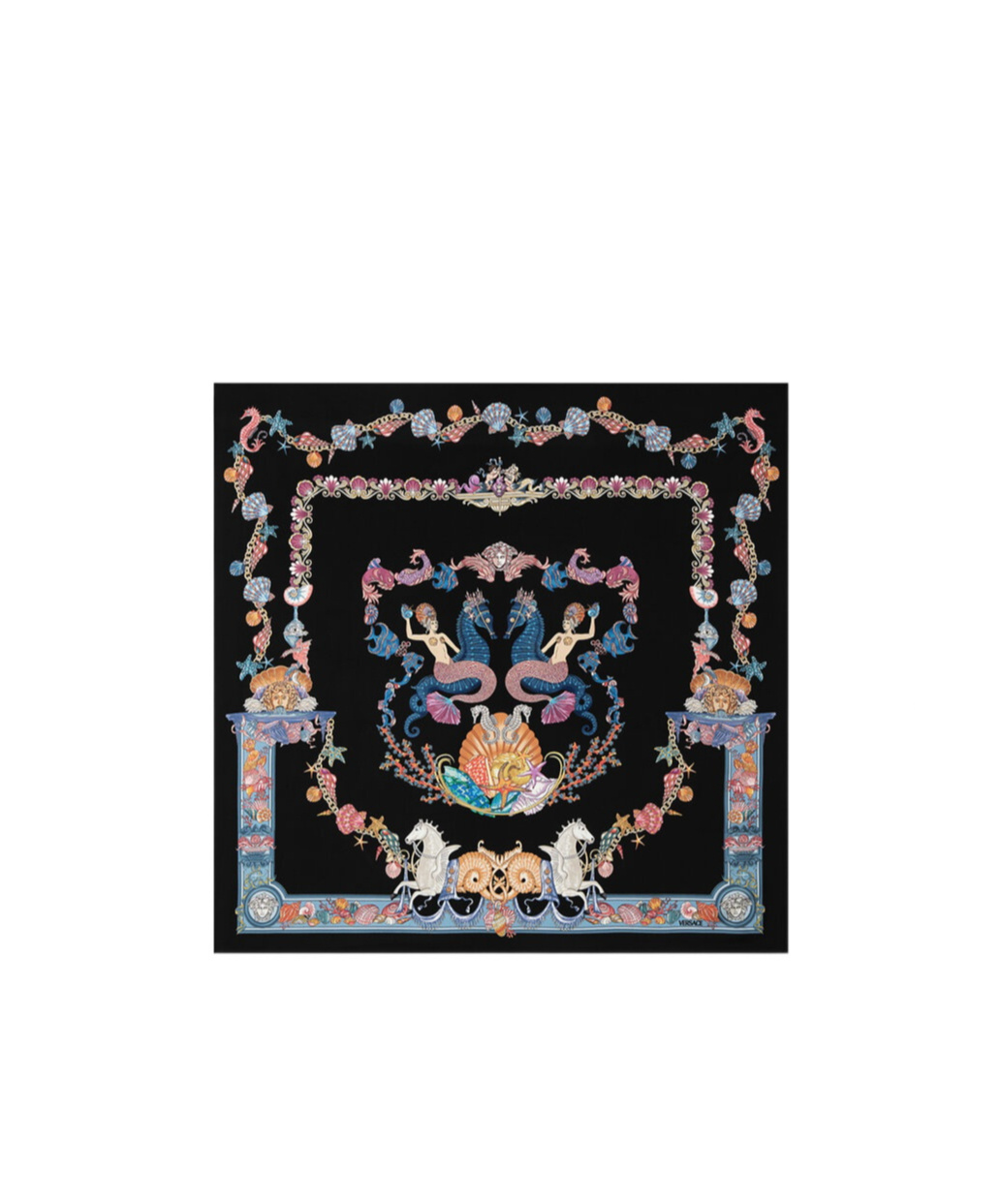 Versace Coral Theatre Silk Scarf