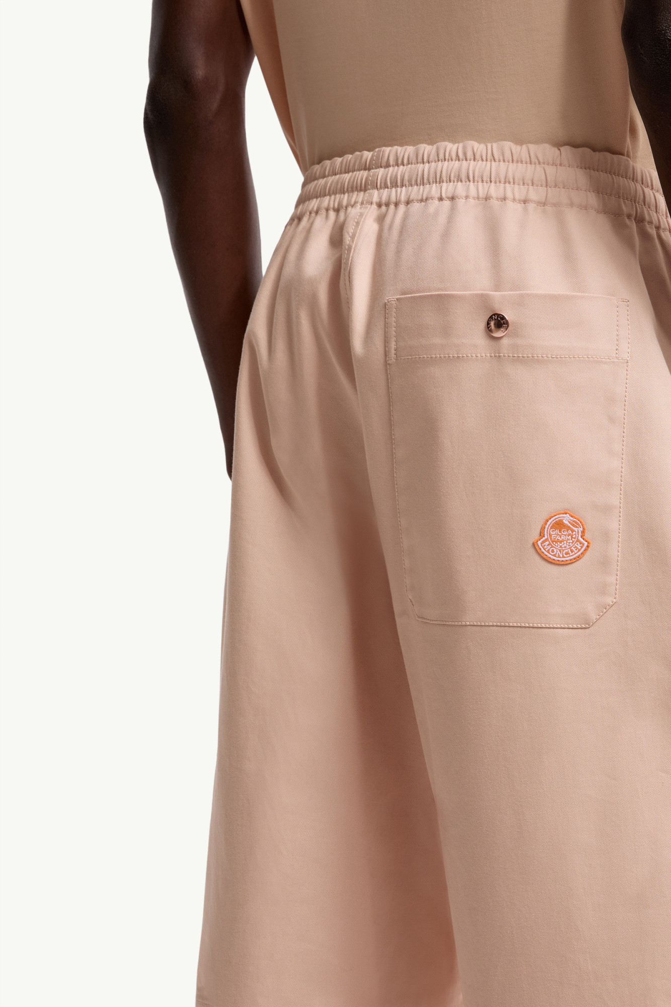 Moncler Pantalon En Gabardine De Coton X Gilga Farm By Donald Glover In Neutral