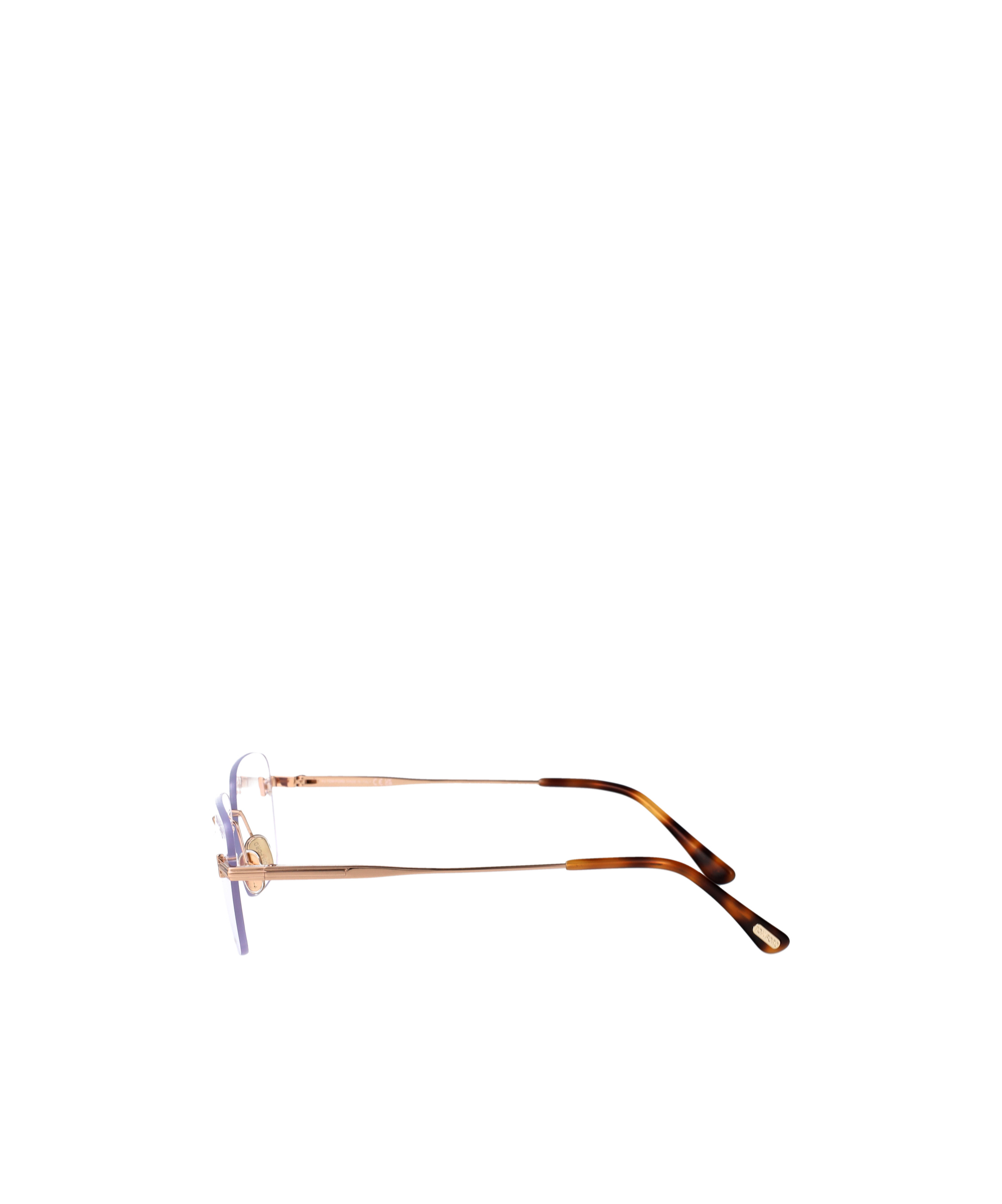 Tom Ford Rectangle Glasses In Gold