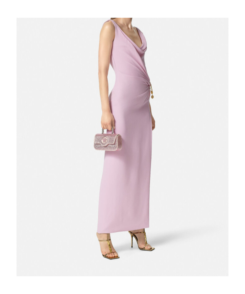 Versace Crystal La Medusa Mini Bag In Purple