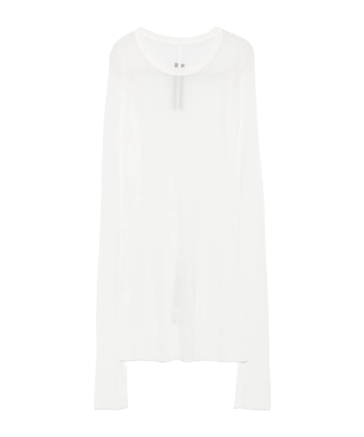 Rick Owens Long-sleeve Ribbed Top In Neutral