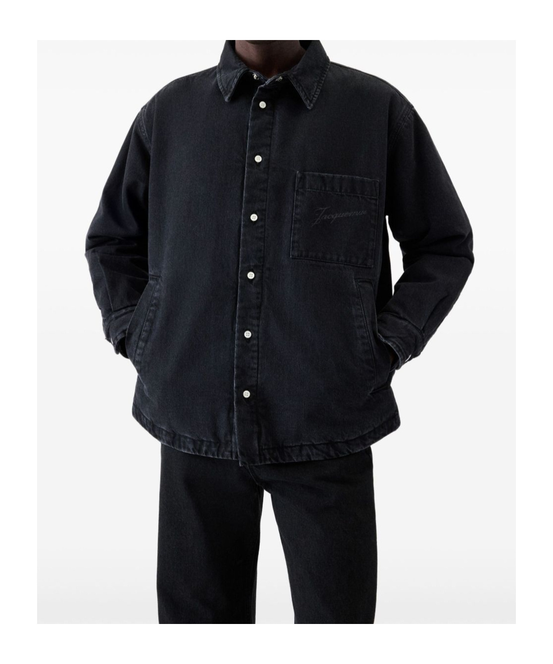 Jacquemus Men La Chemise Boulanger Shirt In Black