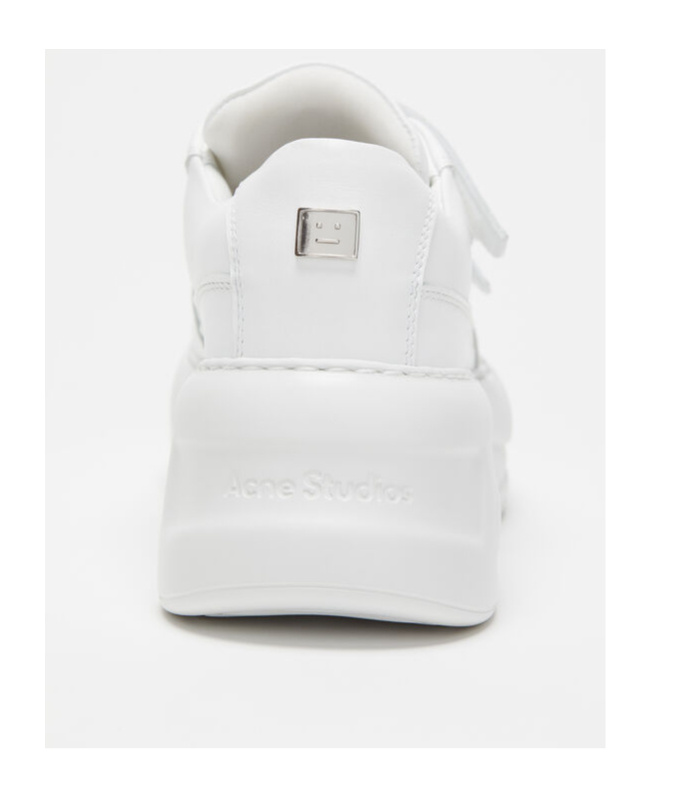 Shop Acne Studios Touch-strap Platform Sneakers In White