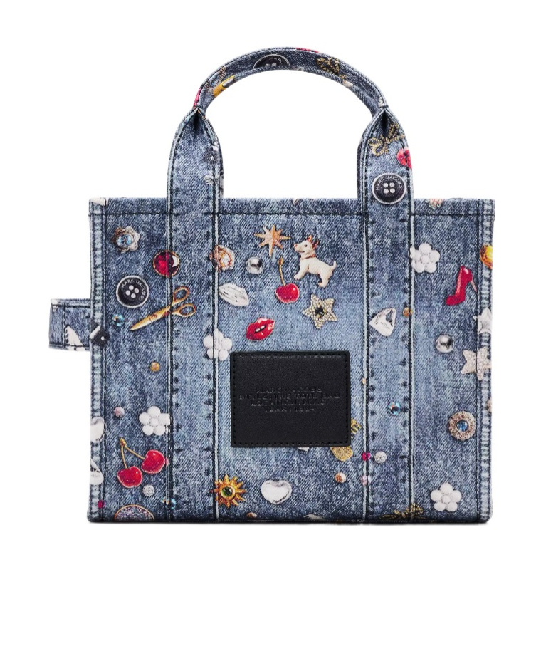 Marc Jacobs The Trompe L'oeil Trinket Small Tote Bag In Blue
