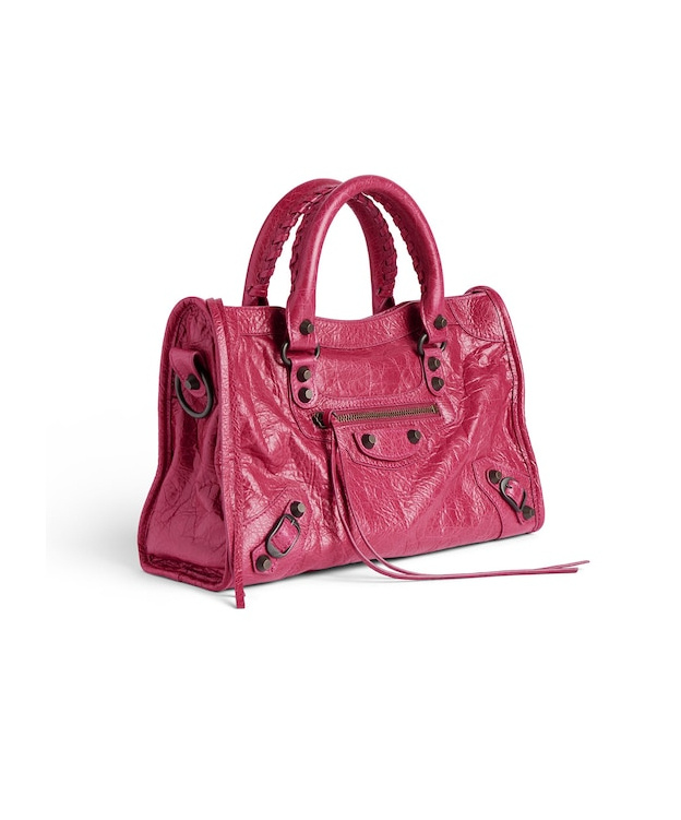 Balenciaga Small Le City Leather Satchel In Pink