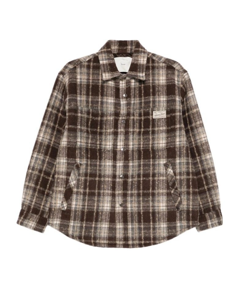 Dunst Flannel Checked Shirt In Brown