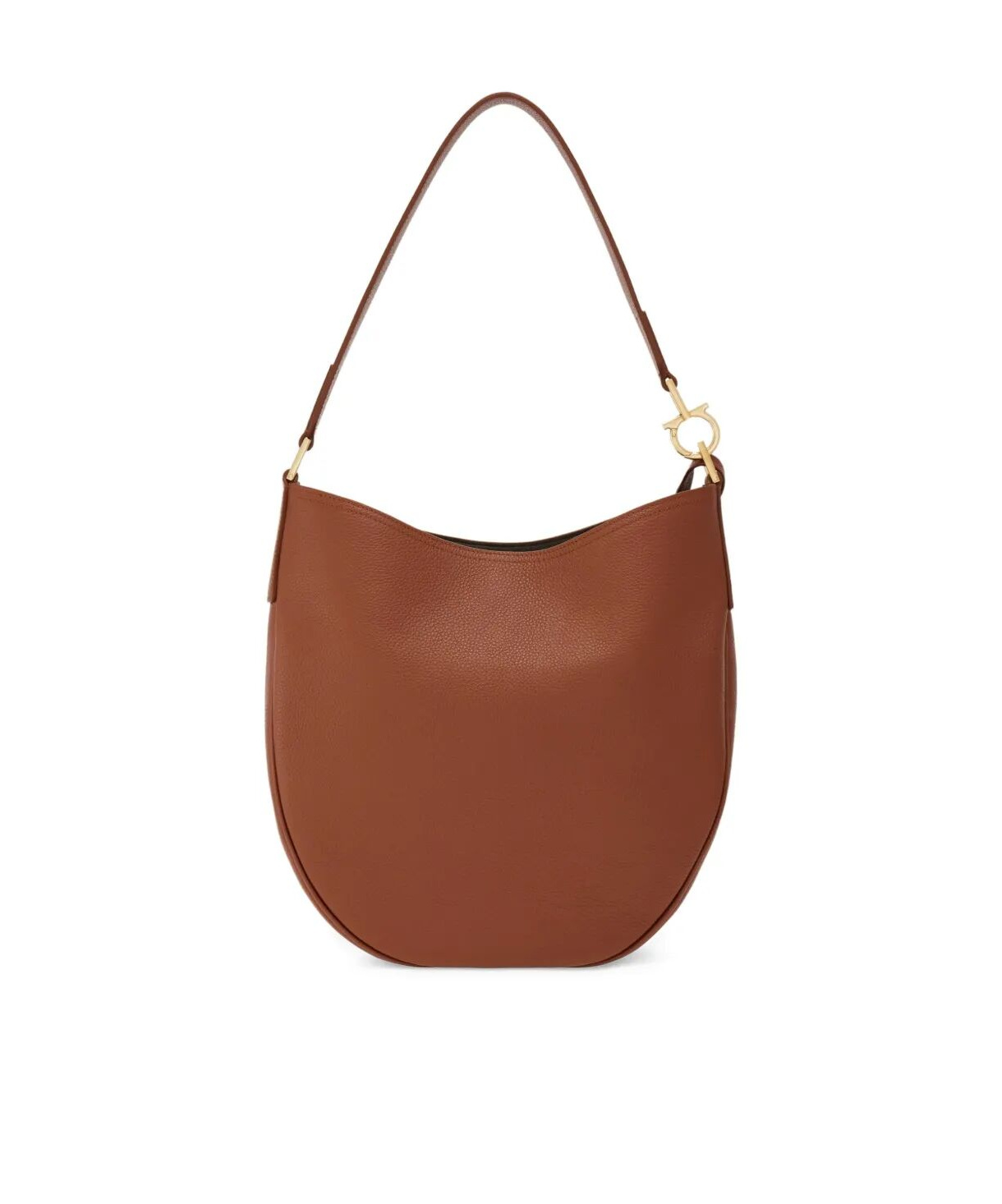 Ferragamo Leather Hobo Bag Crossbody Bags Brown