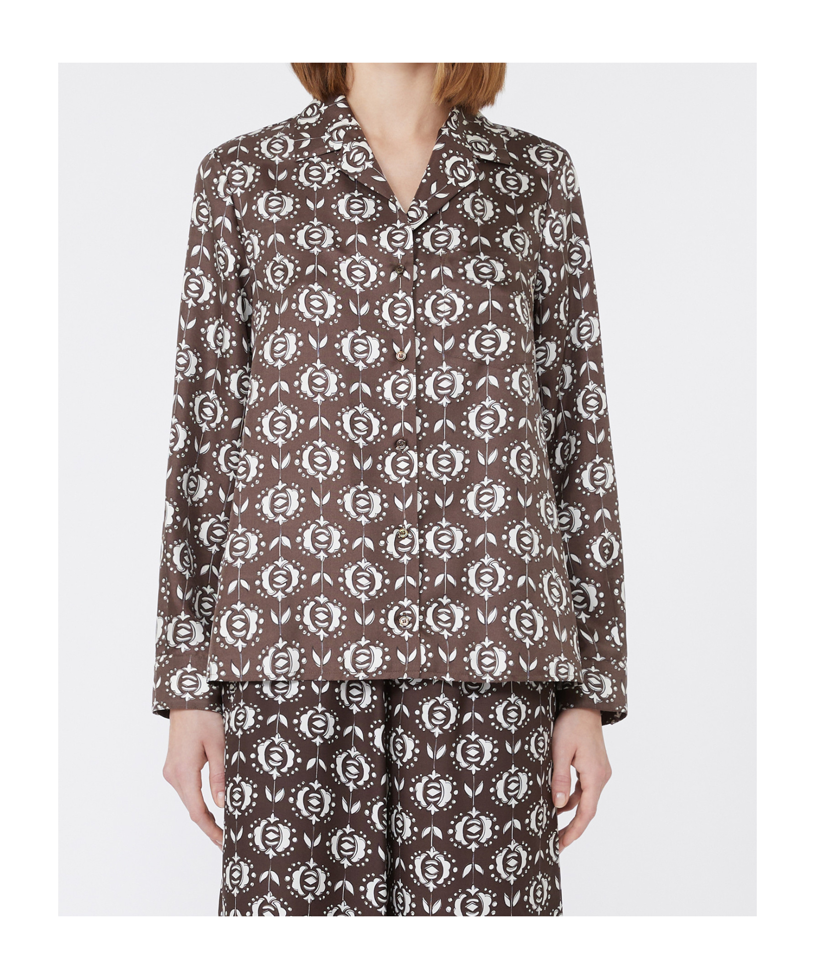 Max Mara Printed Silk Pyjama Shirt