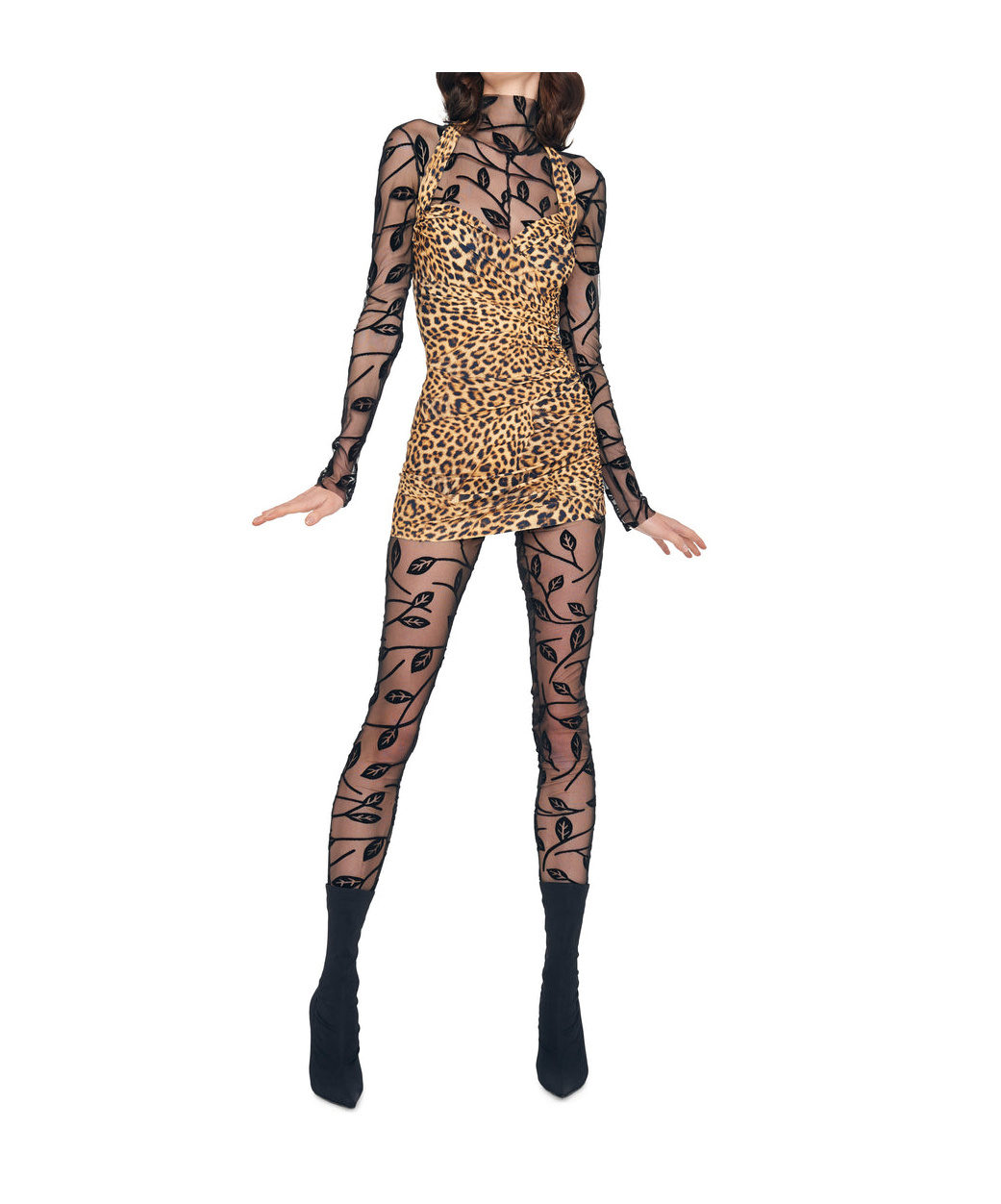 Norma Kamali Long Sleeve Slim Fit Turtle Catsuit