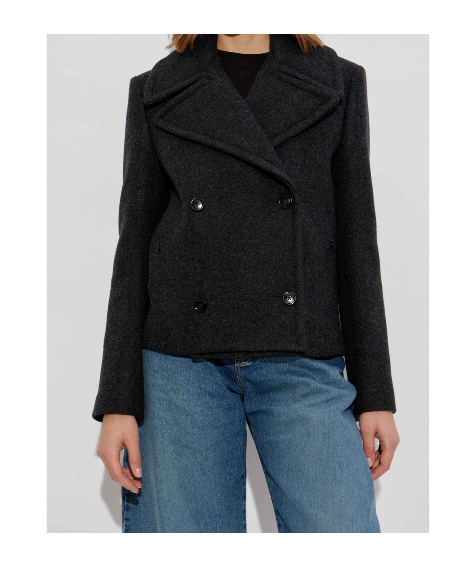 Shop Alaïa Long-sleeved Casual Jacket In Black
