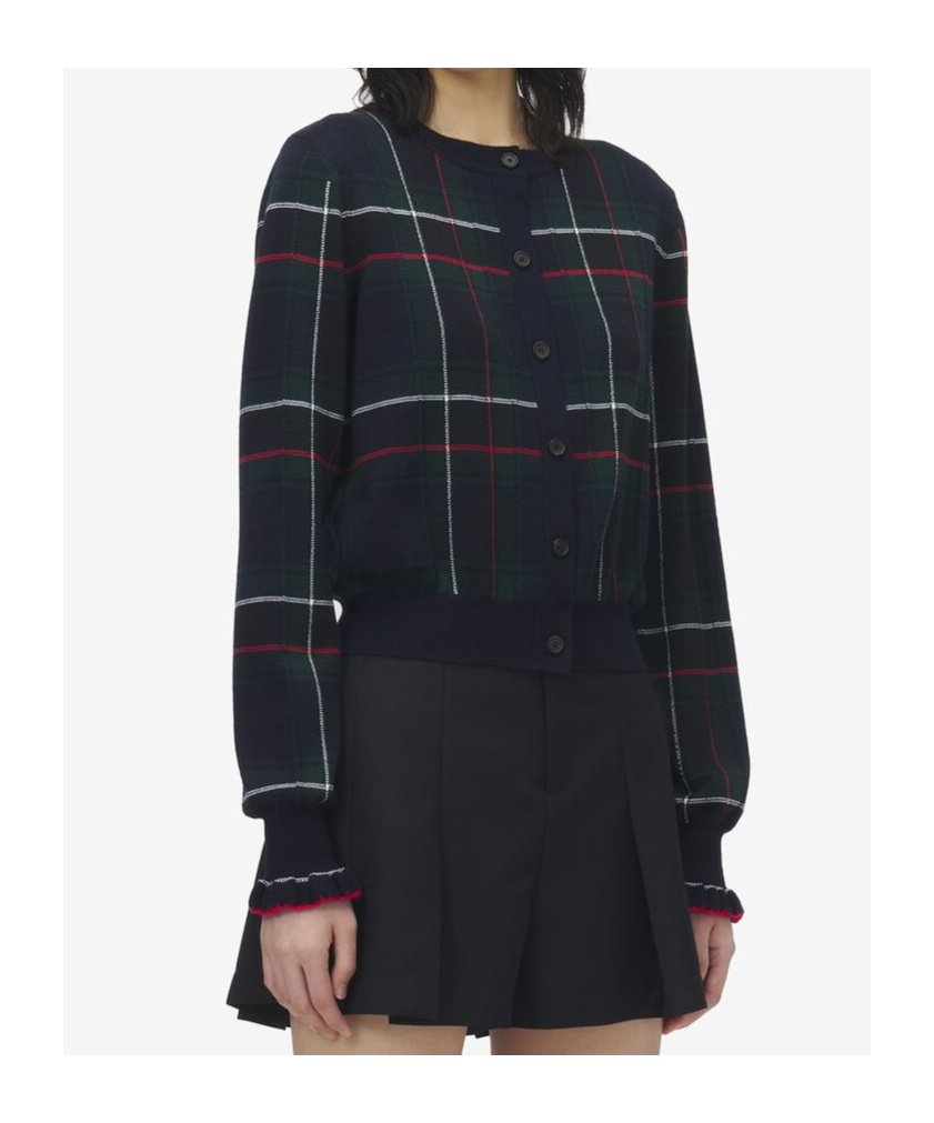 Alexander Mcqueen Mcqueen Check Wool Cardigan In Multi