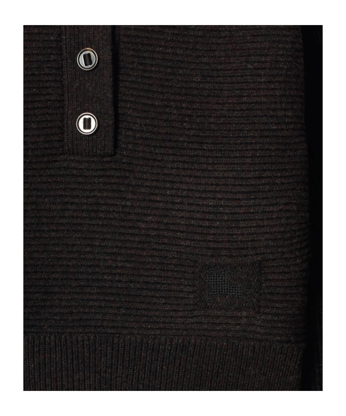 Burberry Wool Half-button Sweater In Brown