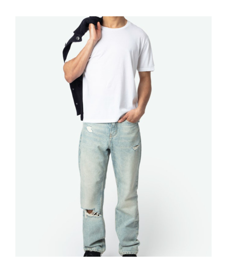 Zadig & Voltaire Short-sleeved T-shirt With Palm Tree Print. In White
