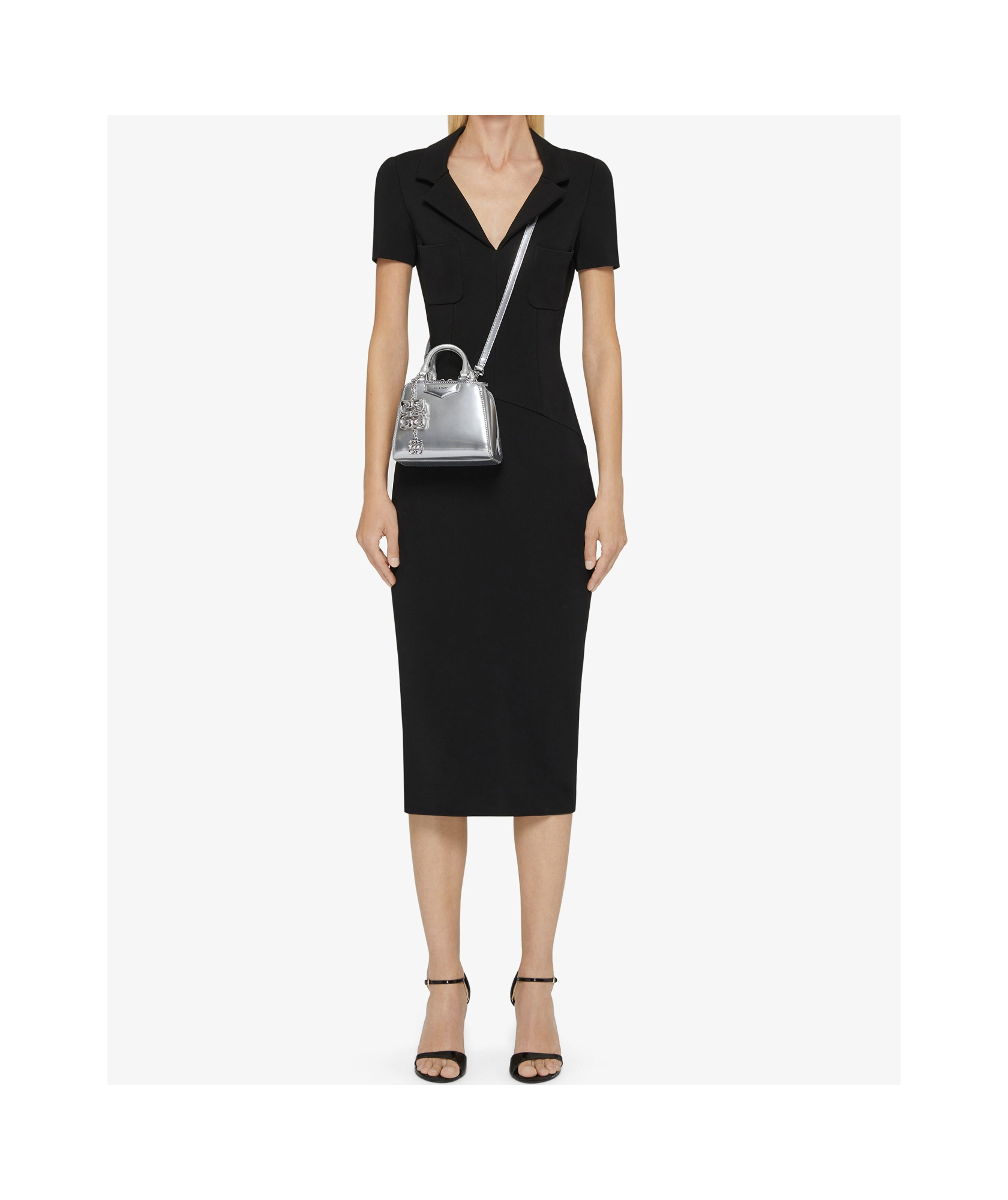 Givenchy Nano Antigona Cube Shoulder Bag In Gray