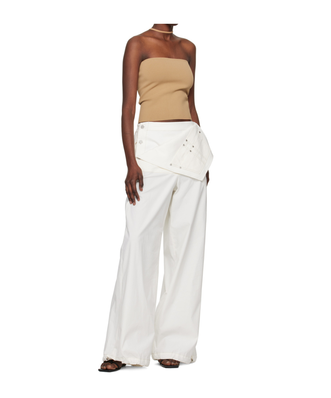 DION LEE REVERSE-HALTERNECK CROP TOP