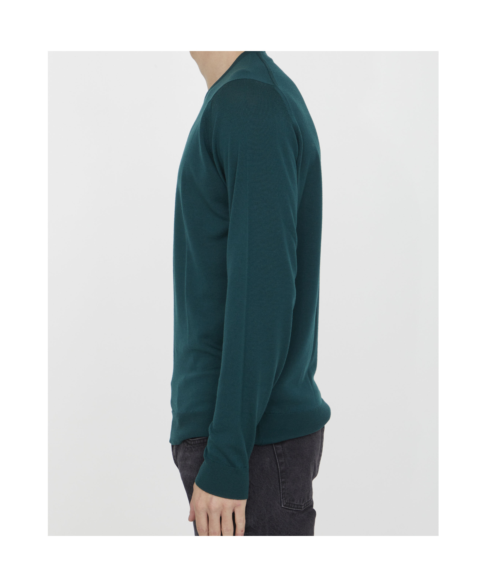 John Smedley Lundy Merino Wool Jumper In Green